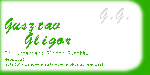 gusztav gligor business card
